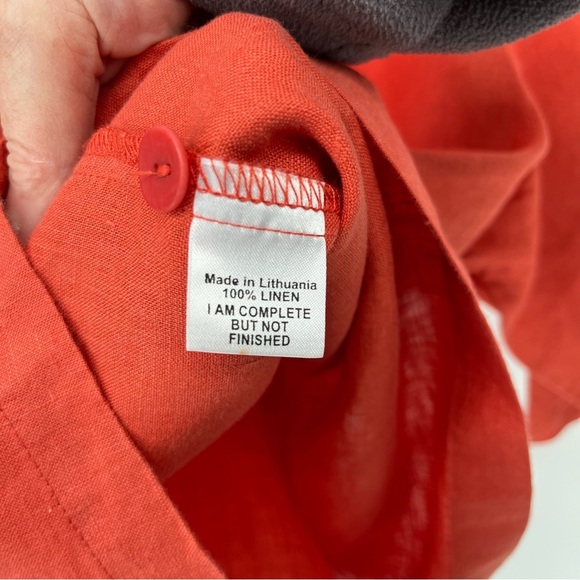 Flax Red Button Down Shirt - Picture 9 of 10